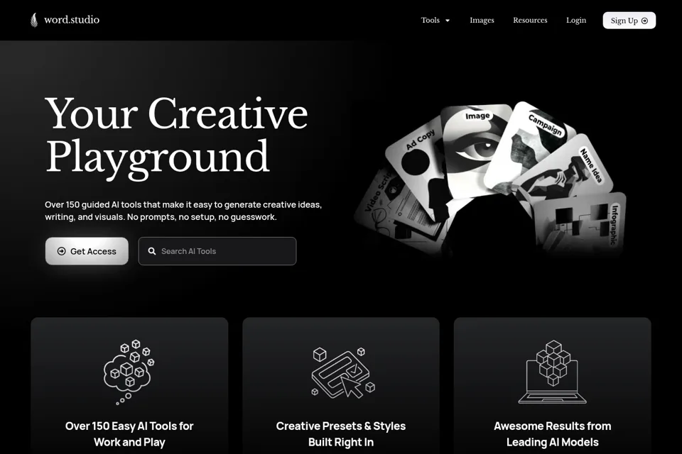 Aperçu de la landing page
