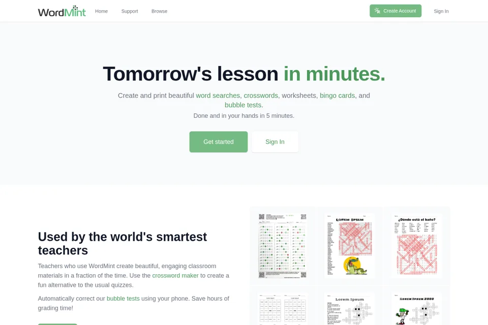 Landing page preview