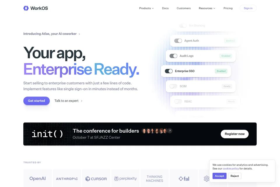 Aperçu de la landing page