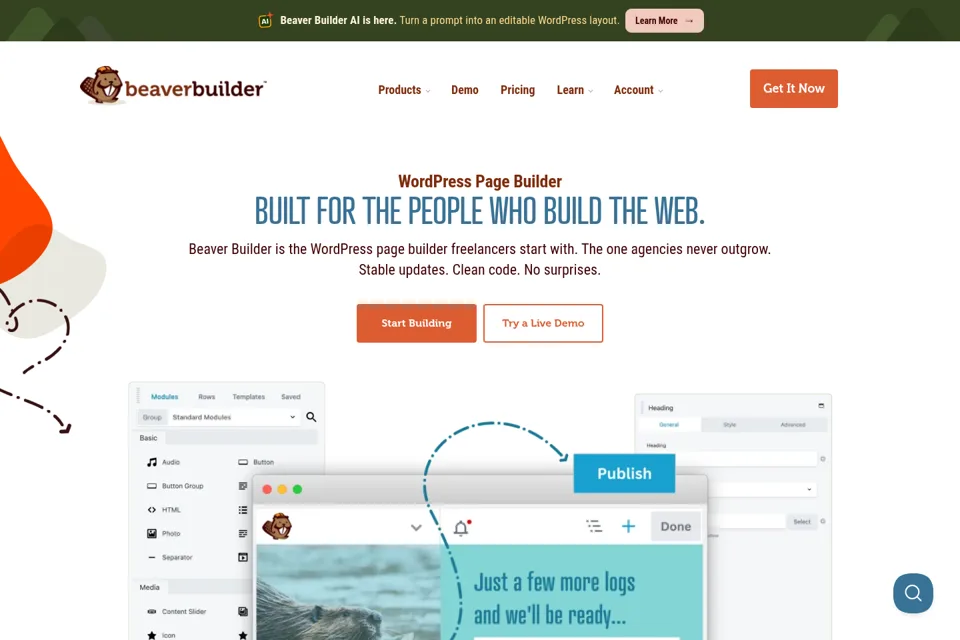 Landing page preview