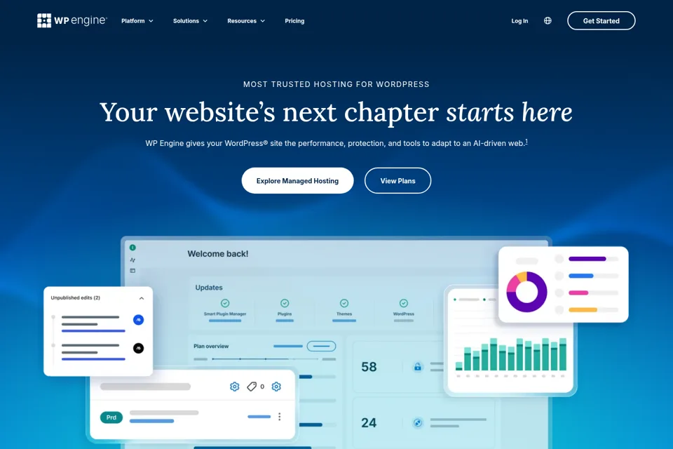Aperçu de la landing page