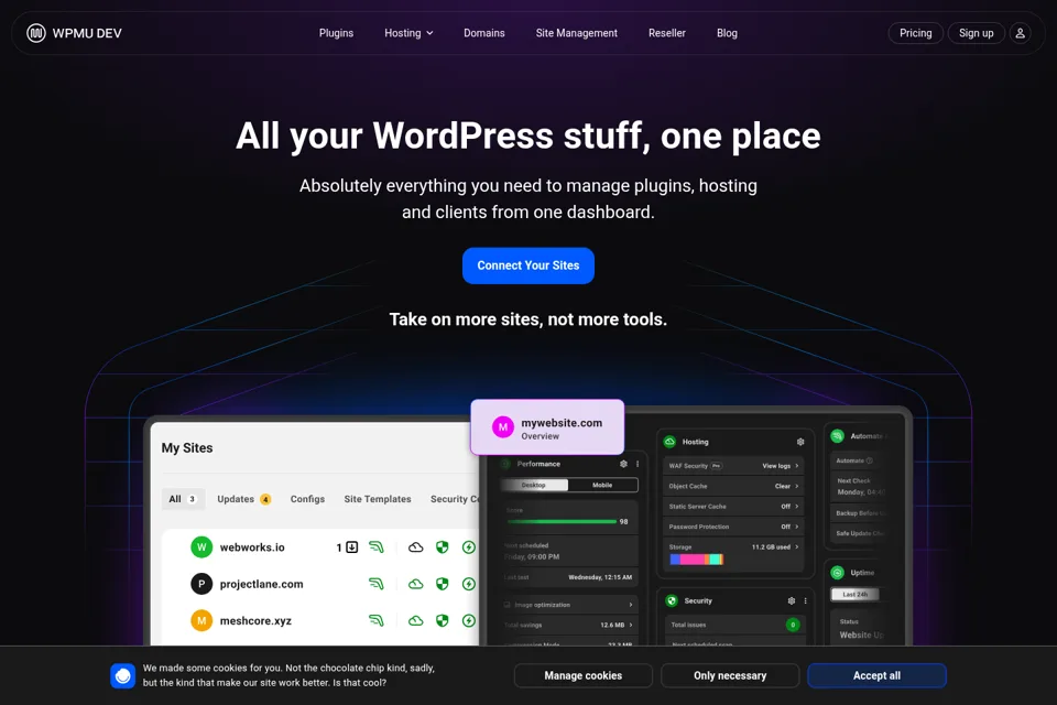 Aperçu de la landing page