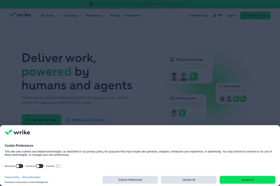Landing page preview