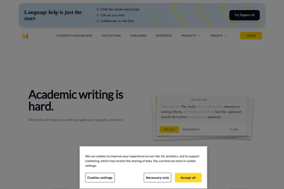 Landing page preview