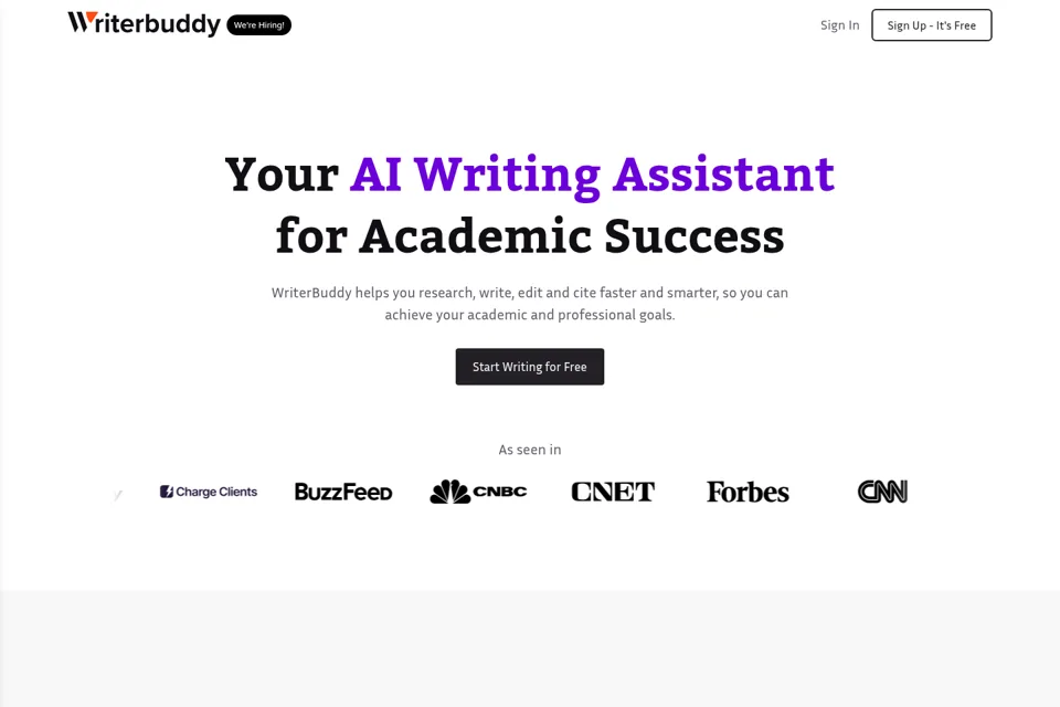 Aperçu de la landing page