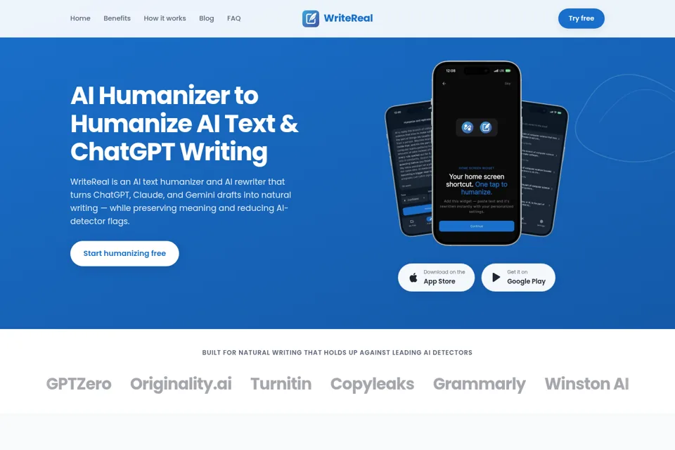Aperçu de la landing page