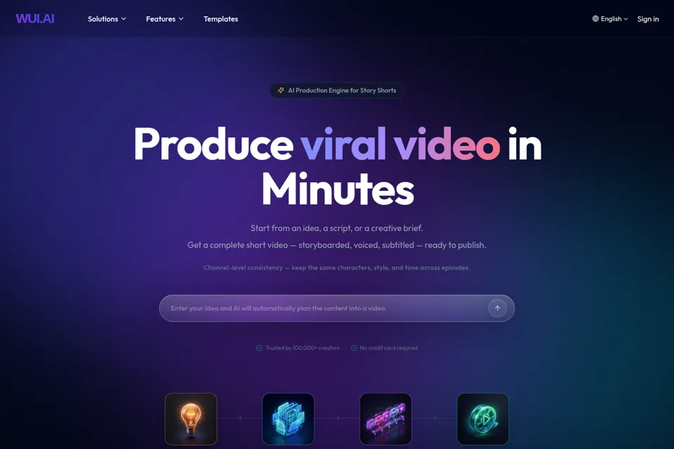 Aperçu de la landing page