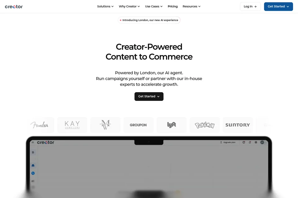 Aperçu de la landing page