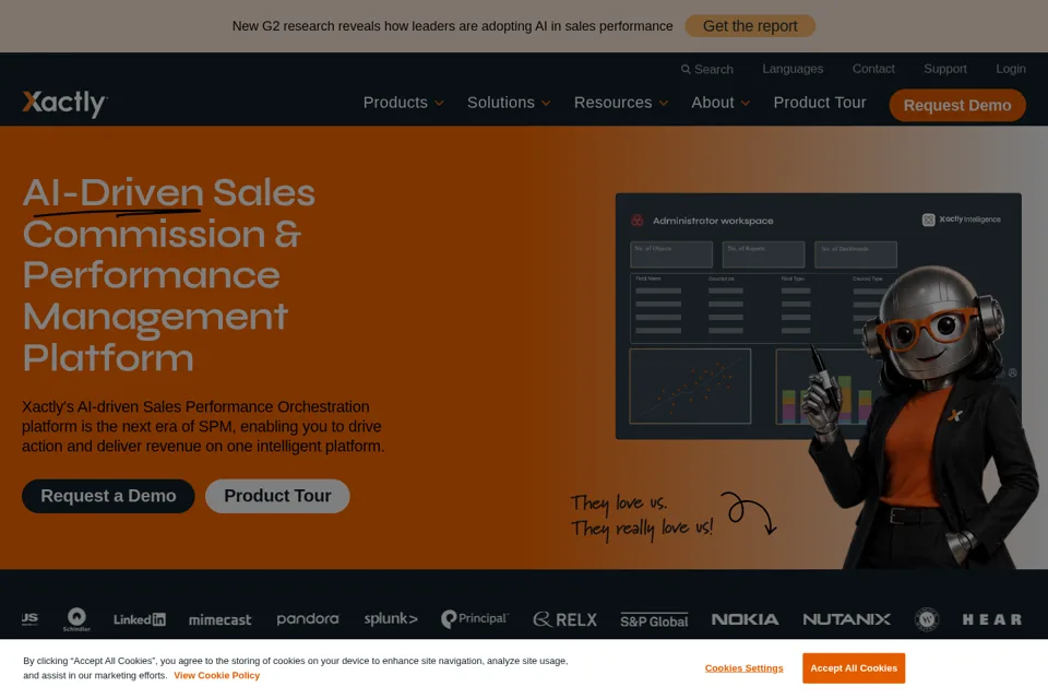Aperçu de la landing page