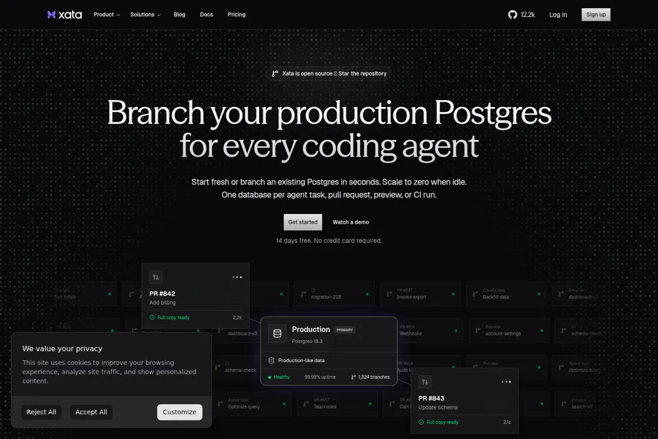 Landing page preview