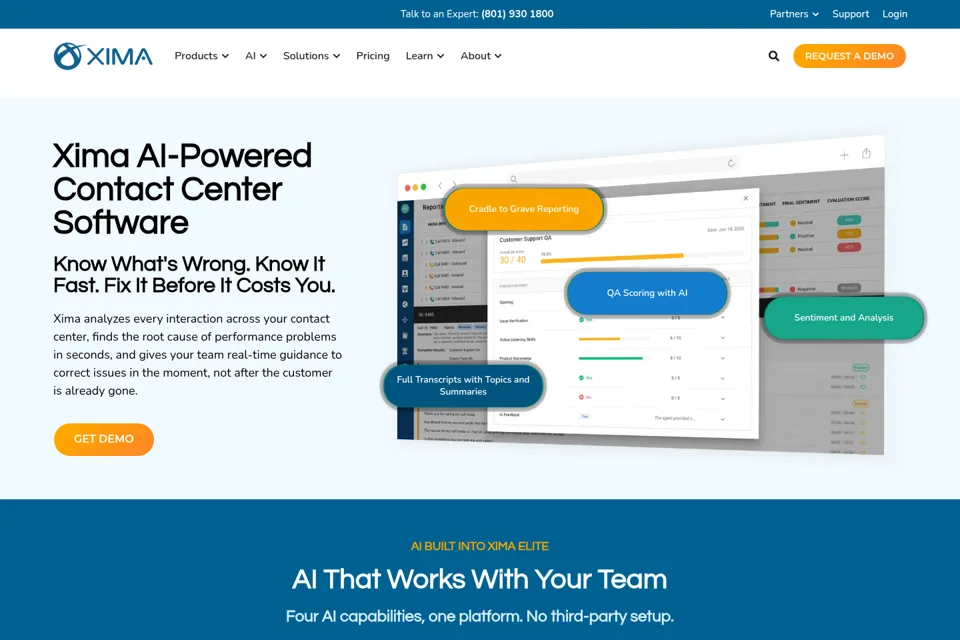 Aperçu de la landing page