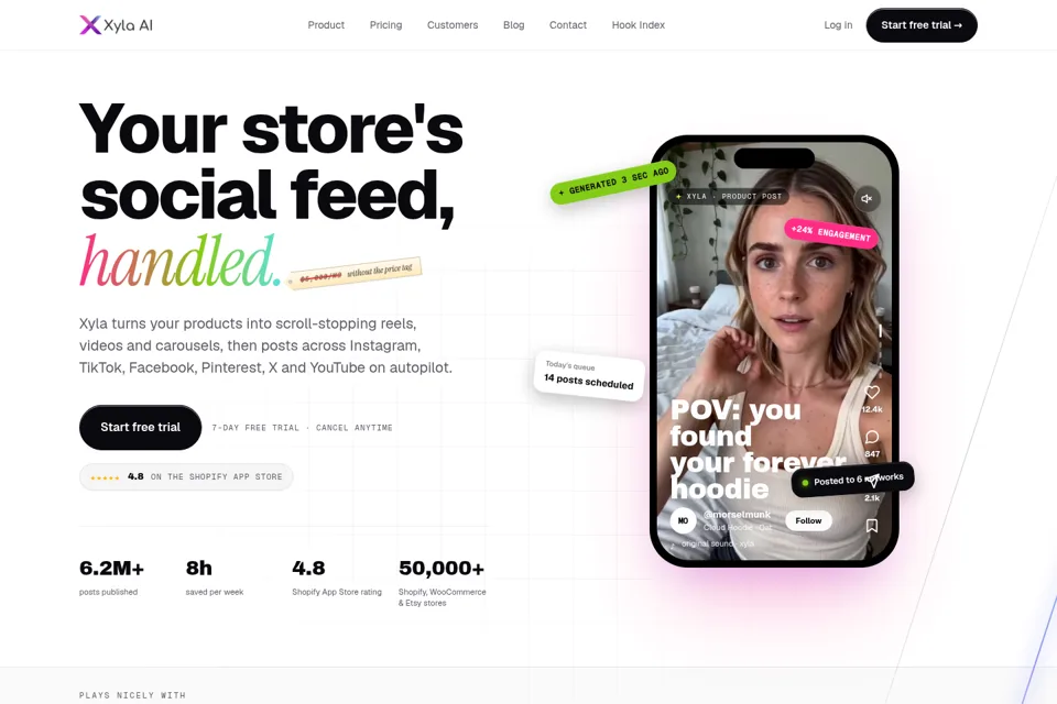 Aperçu de la landing page
