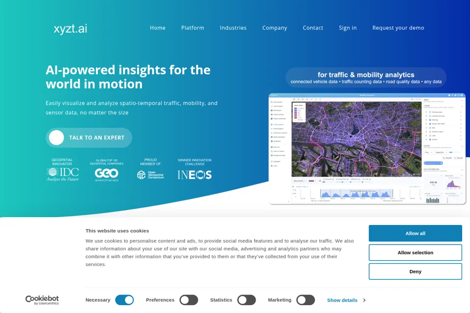 Aperçu de la landing page