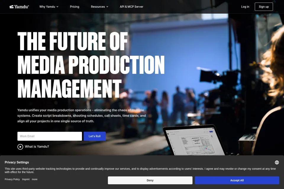 Aperçu de la landing page