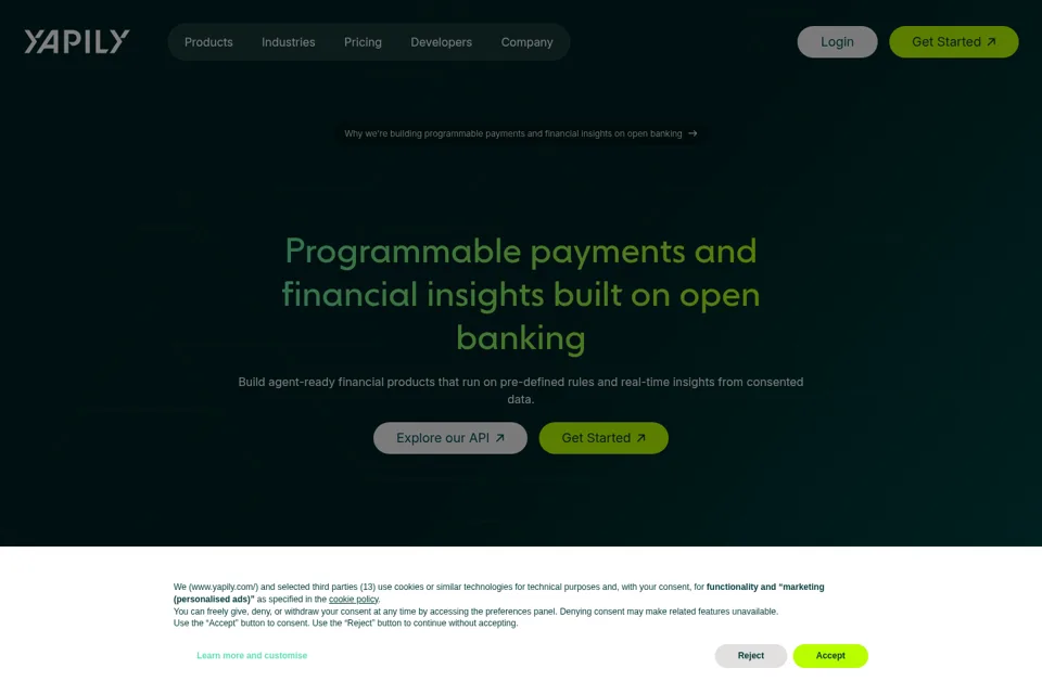 Aperçu de la landing page