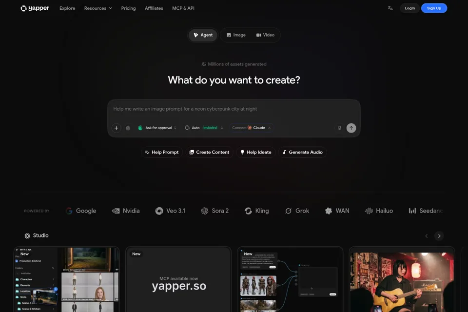 Aperçu de la landing page