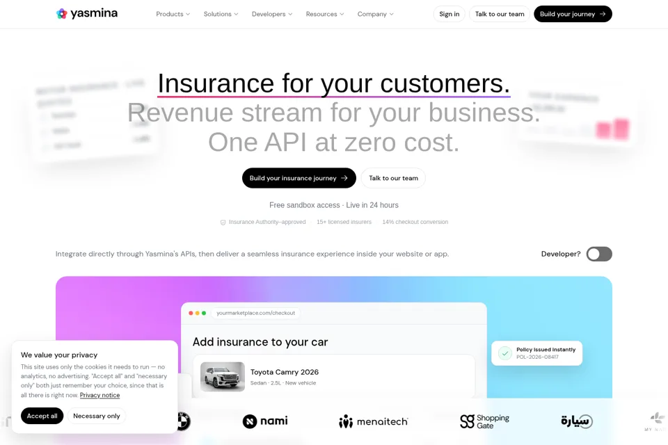 Landing page preview
