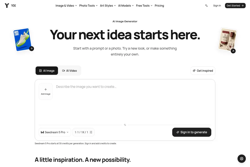 Aperçu de la landing page