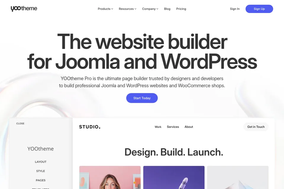 Landing page preview