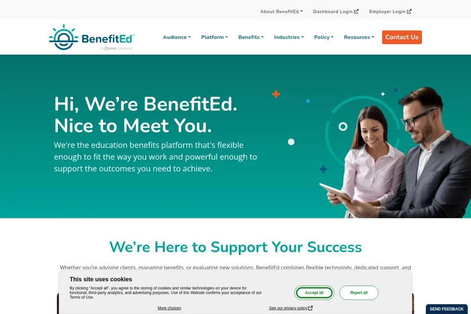 Aperçu de la landing page