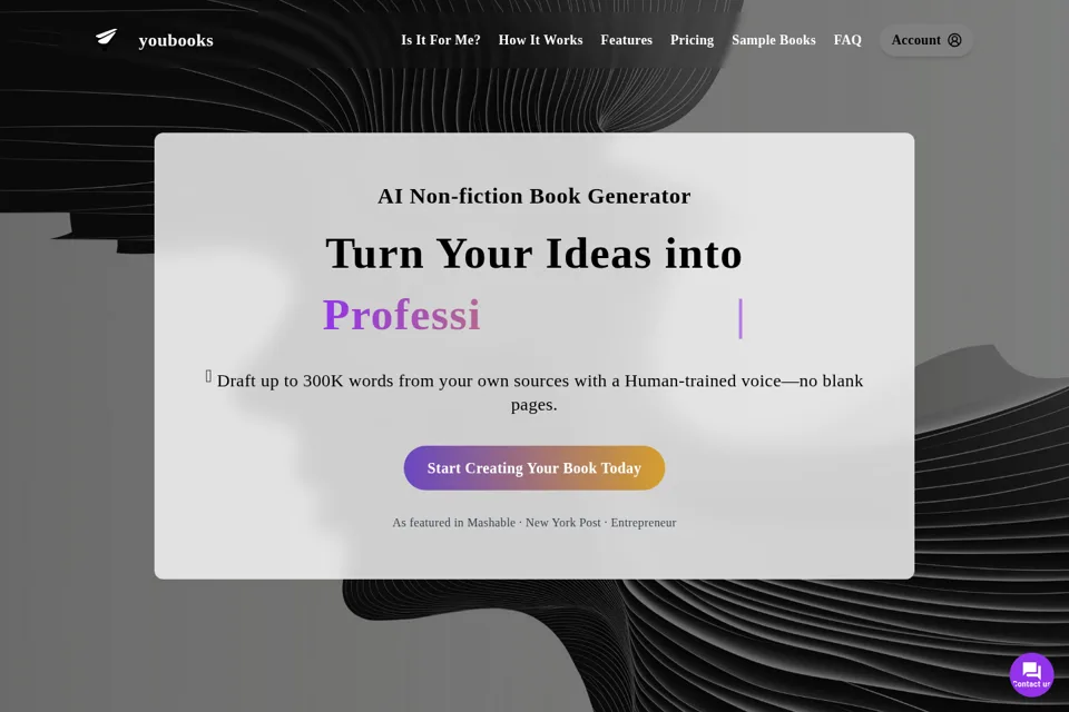 Aperçu de la landing page