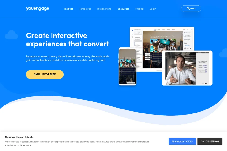 Aperçu de la landing page