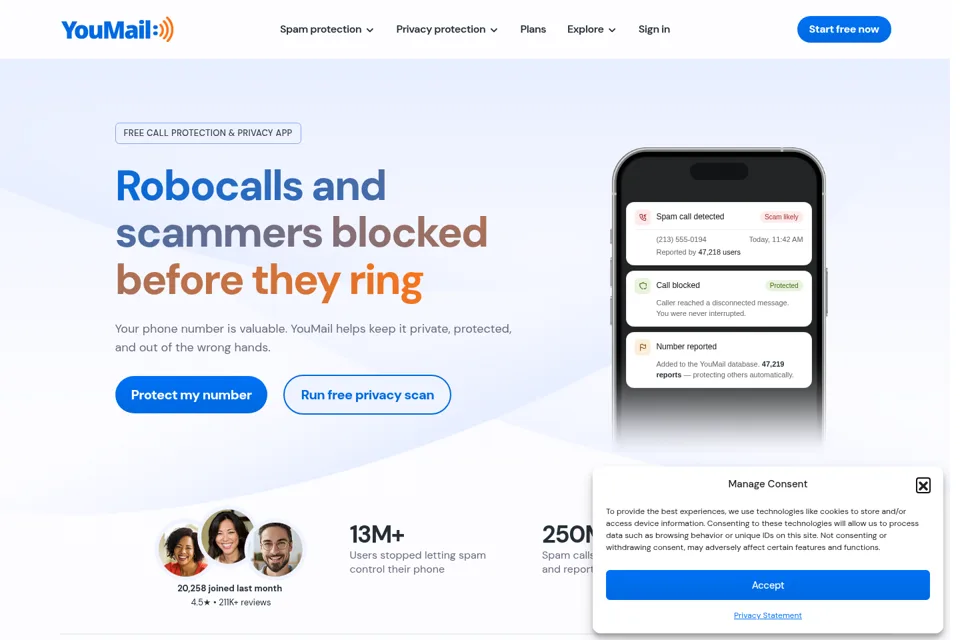 Aperçu de la landing page