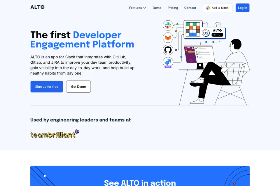 Aperçu de la landing page