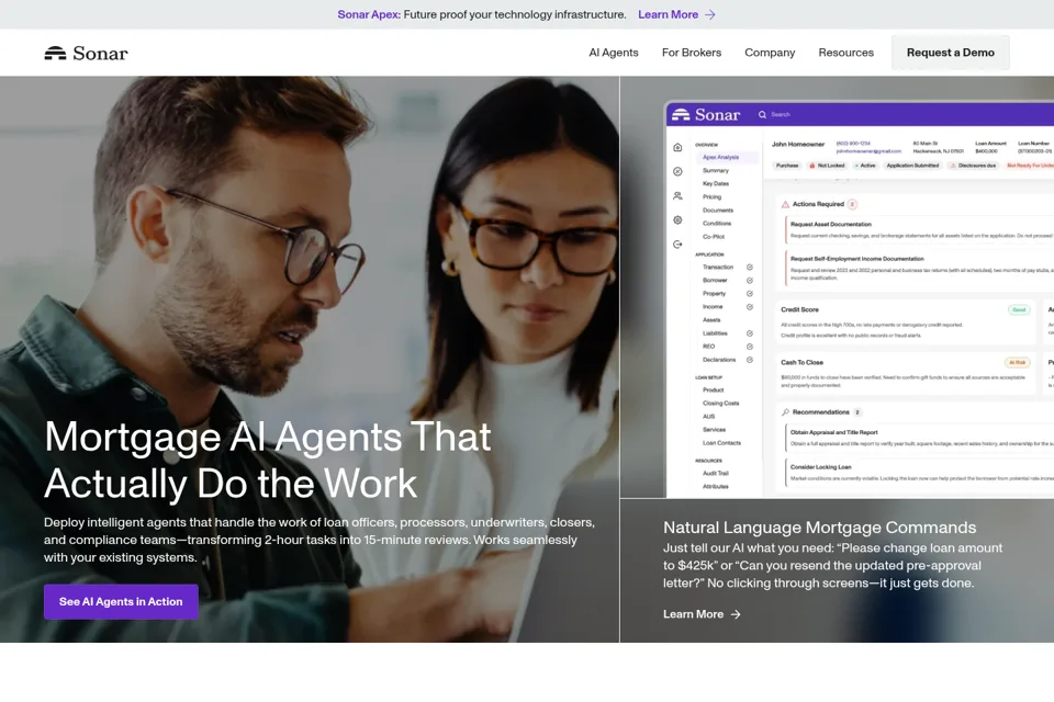 Aperçu de la landing page