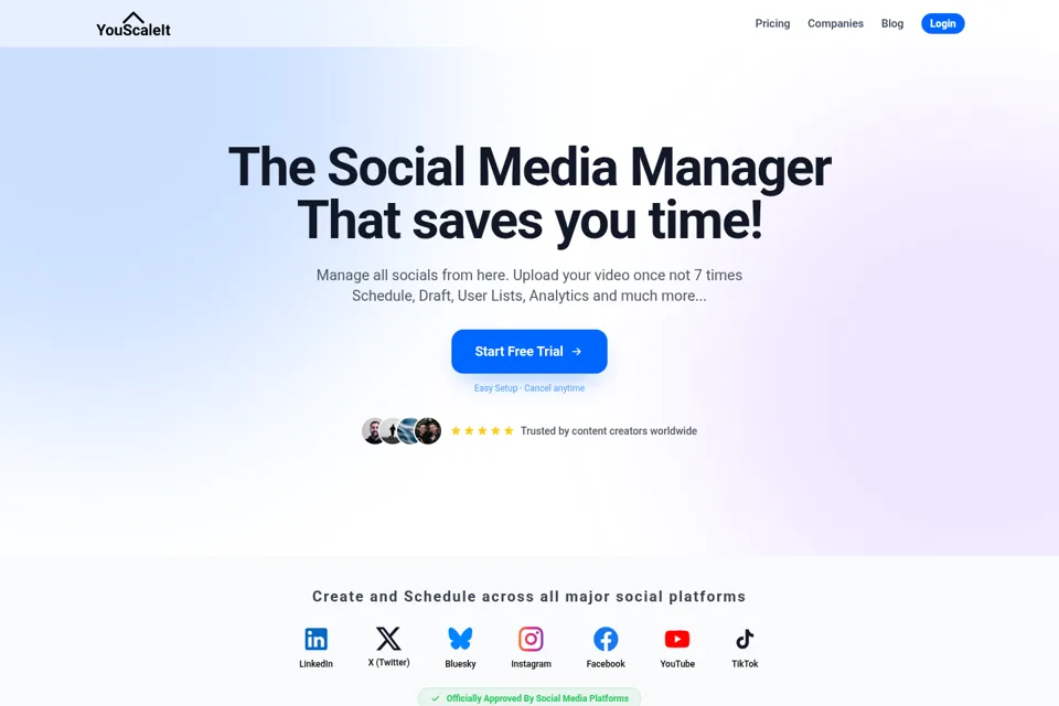 Aperçu de la landing page