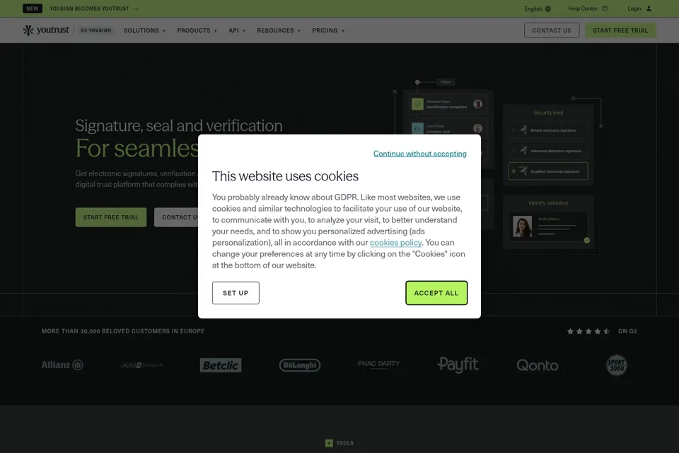 Landing page preview