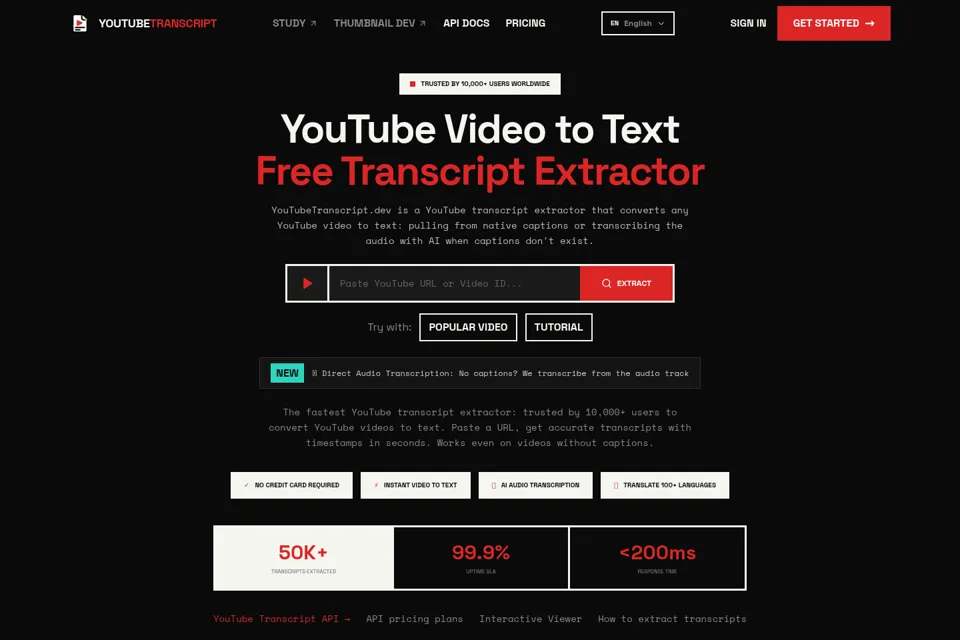 Aperçu de la landing page