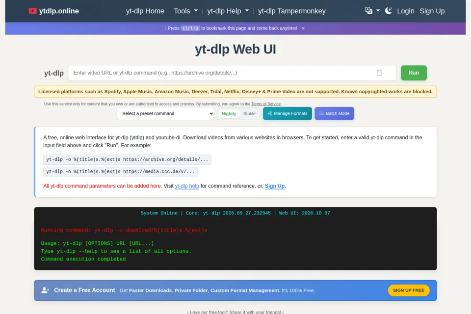 Landing page preview