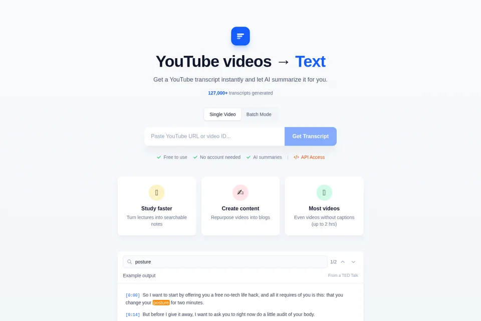 Landing page preview