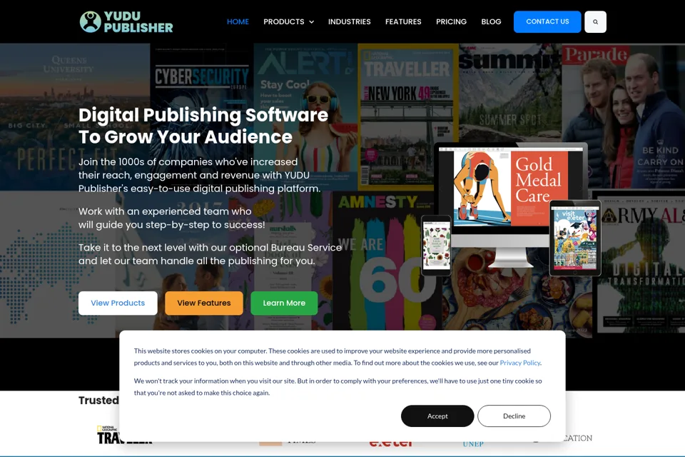 Landing page preview