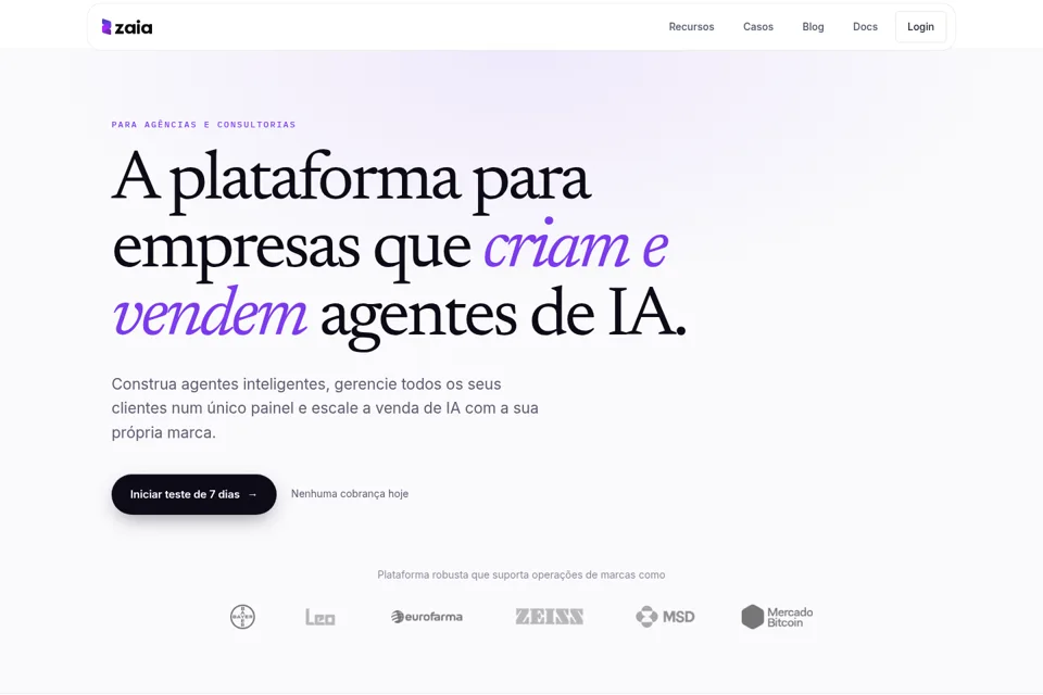 Aperçu de la landing page