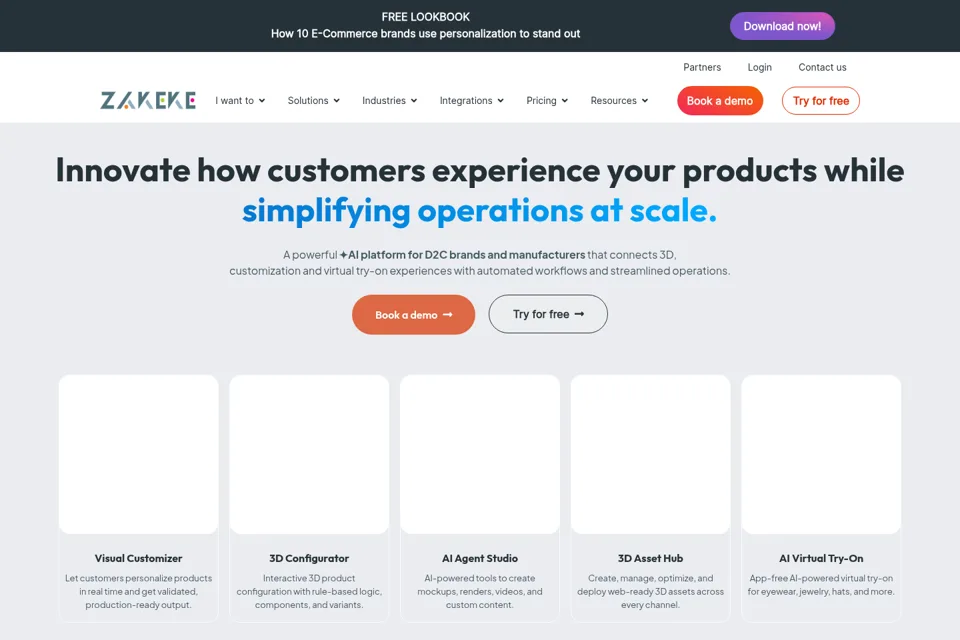 Aperçu de la landing page