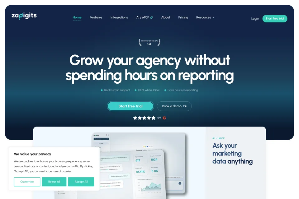 Landing page preview