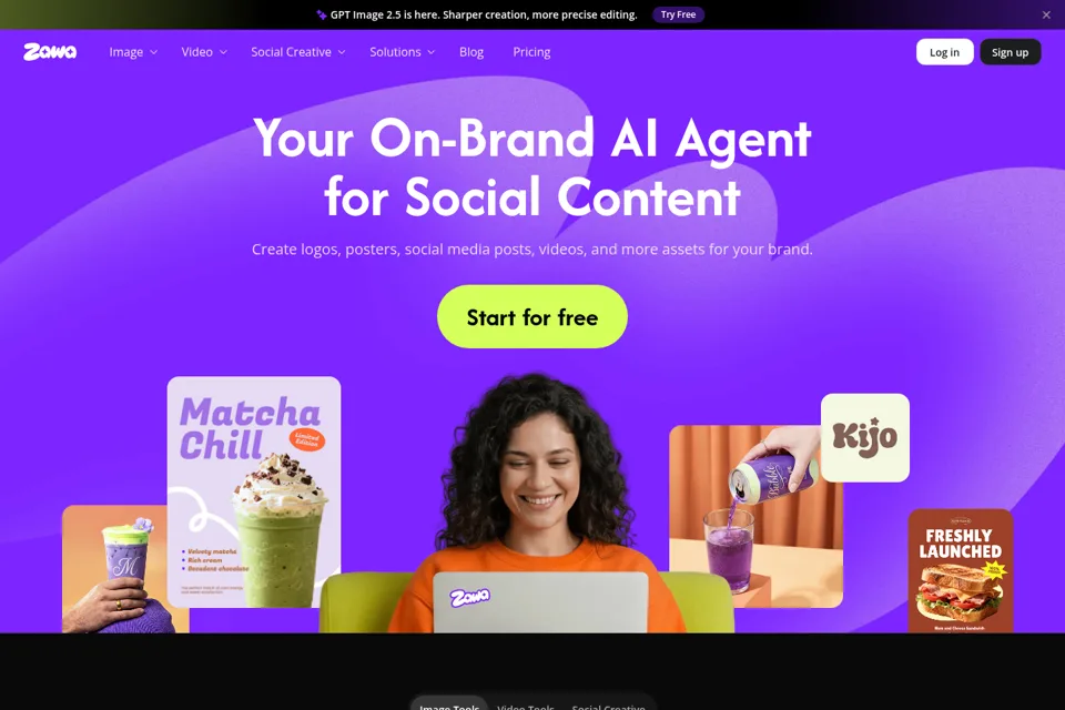 Aperçu de la landing page