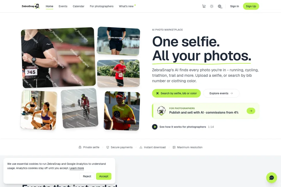 Aperçu de la landing page