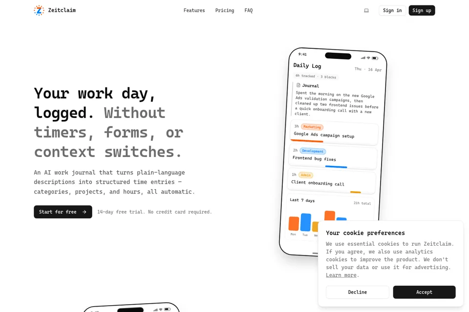 Landing page preview
