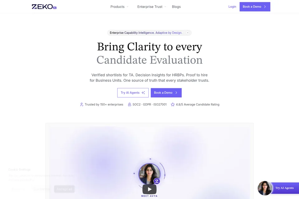 Aperçu de la landing page