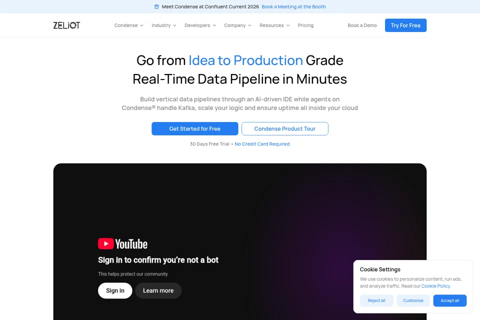 Aperçu de la landing page