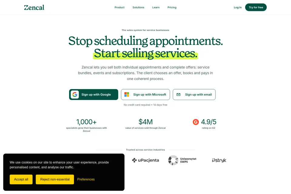 Landing page preview