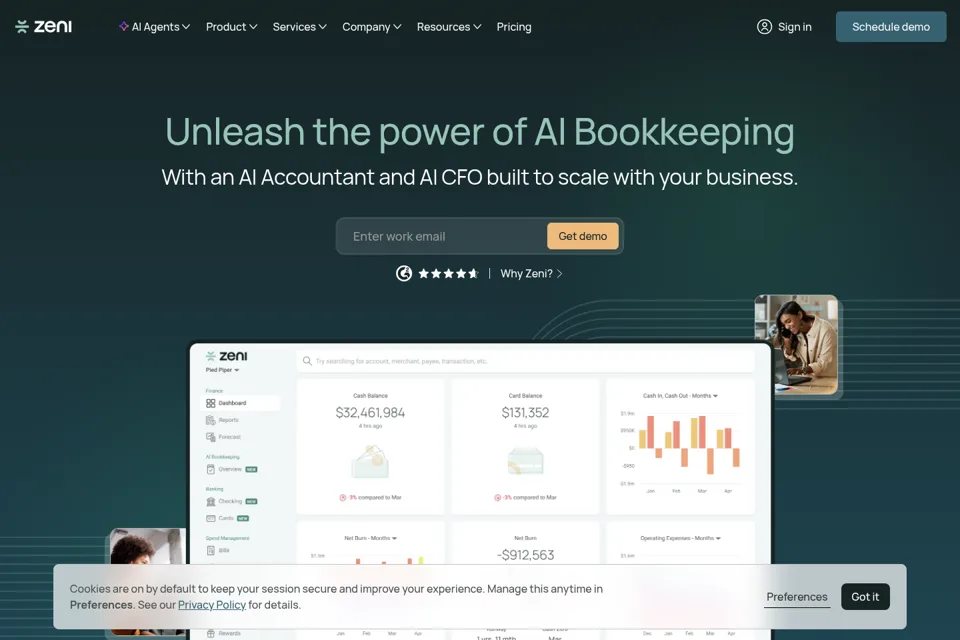 Aperçu de la landing page