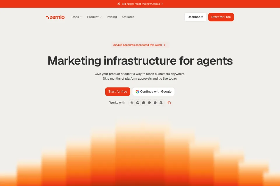Aperçu de la landing page