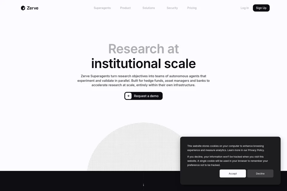 Aperçu de la landing page