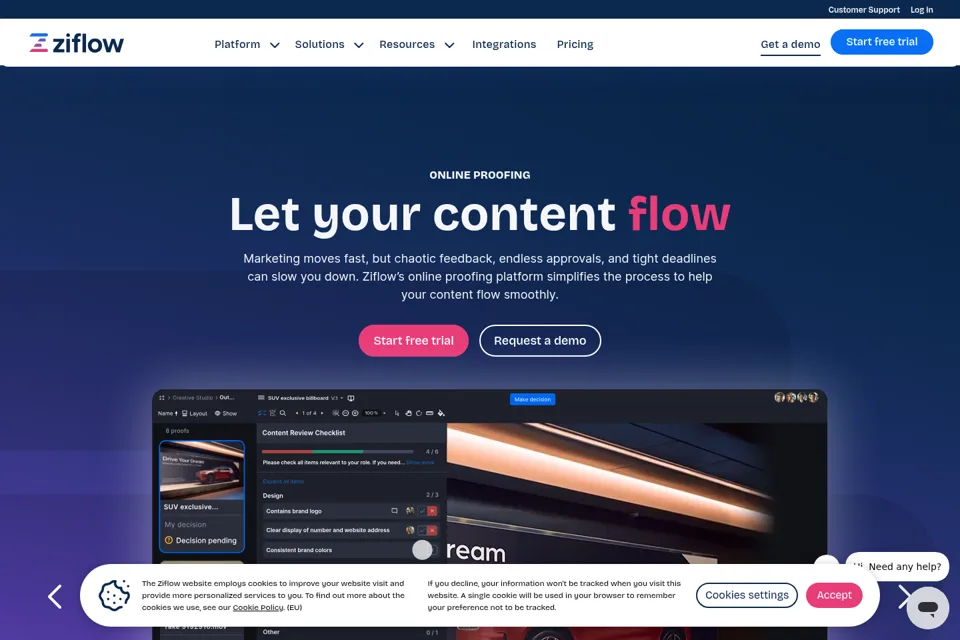 Landing page preview