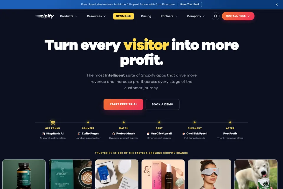 Landing page preview