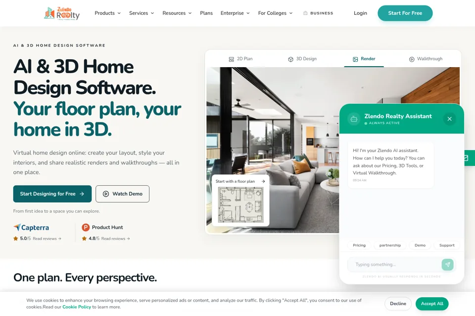 Aperçu de la landing page